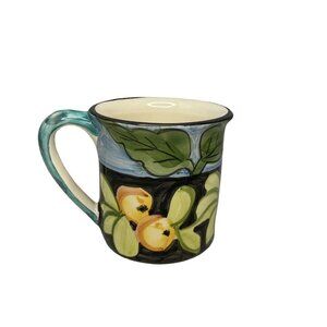 Favanol Hand Painted Coffee Mug Portugal Fruit Orchard Bounty Colorful